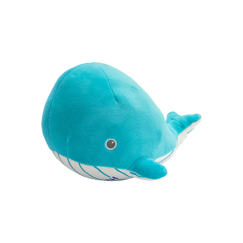 Boneka mainan mewah paus biru yang comel