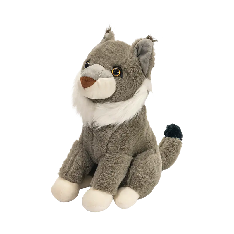 Boneka duduk lynx mainan mewah haiwan liar mainan mewah