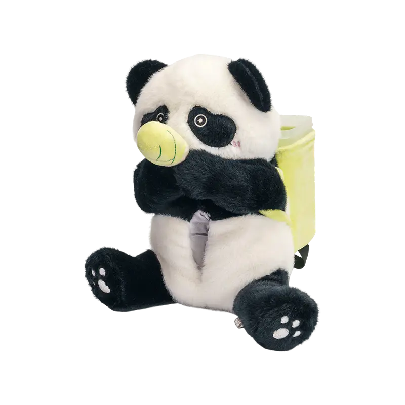 Panda plushie duduk comel dengan bakul Panda plushie duduk comel dengan bakul