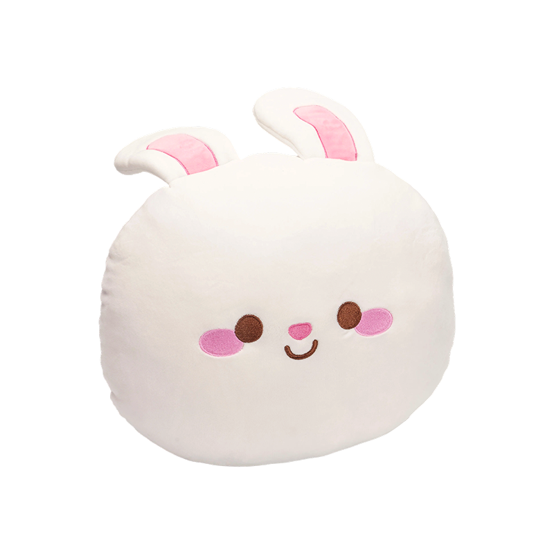 Bantal bulat empuk arnab putih