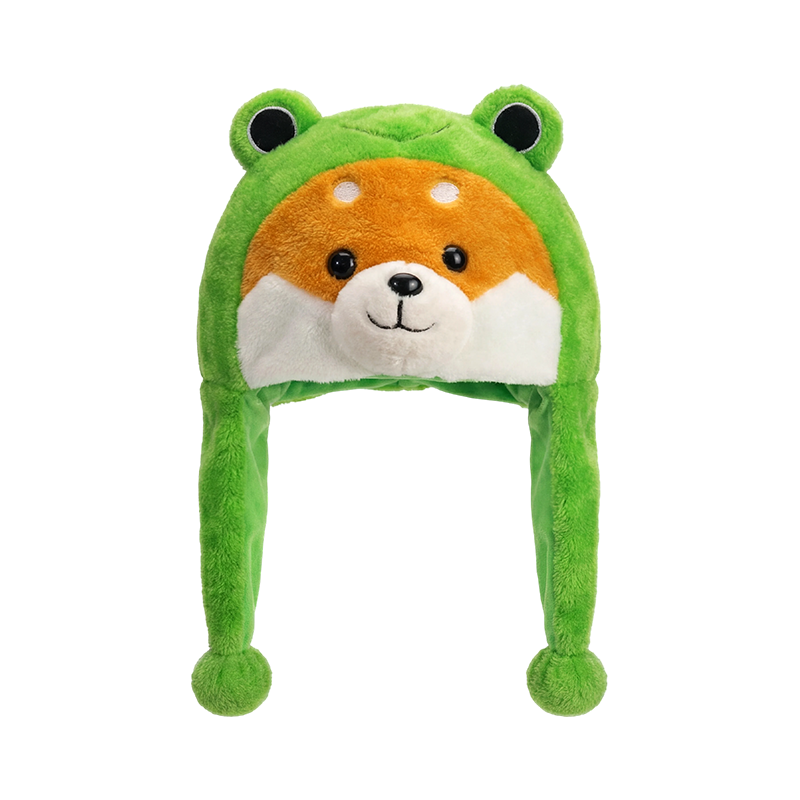 Topi mewah telinga katak hijau