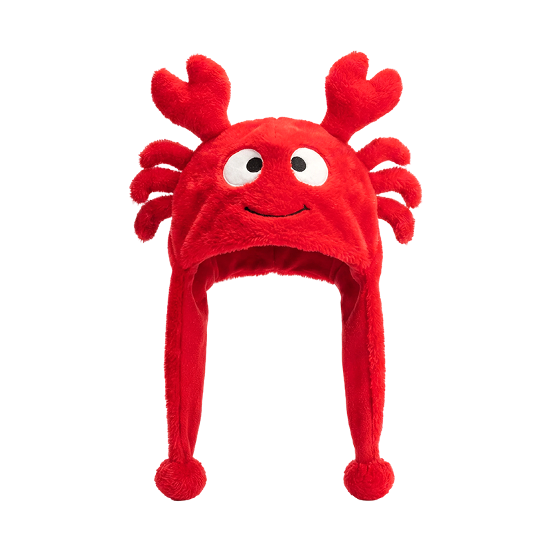 Topi mewah berbentuk ketam merah