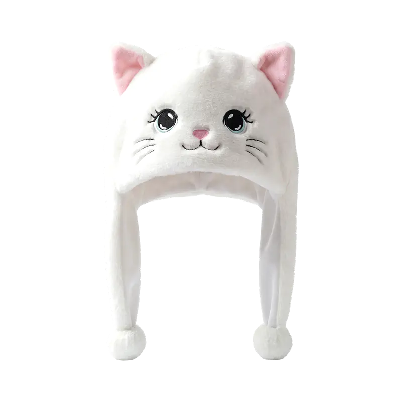 Topi mewah kucing putih
