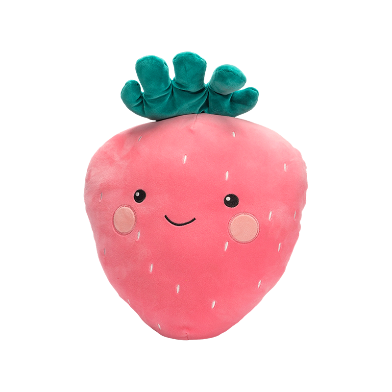 Anak patung comel merah jambu tersenyum