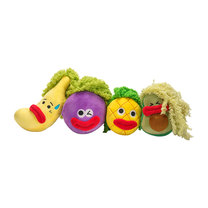 Plushie kawan buah berwarna-warni